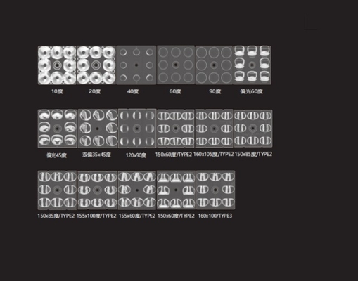 5050 عدسة ضوئية LED 50mm P35x45 درجة لإضاءة الملعب