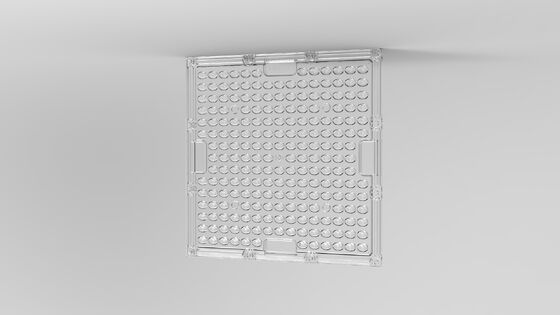 عدسات المصابيح ذات الدرجة البصرية PC LED مع 92% من النقل المقاوم للآثار ومضاد الأشعة فوق البنفسجية للإضاءة الخارجية