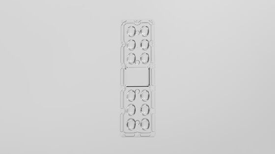 عدسة مصباح شارع LED محمية بمعيار IP66 بكفاءة 92% وتوزيع ضوء غير متماثل للتطبيقات الخارجية